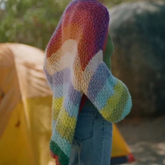 Anthropologie rainbow cardigan new without tags one size - Picture 4 of 11